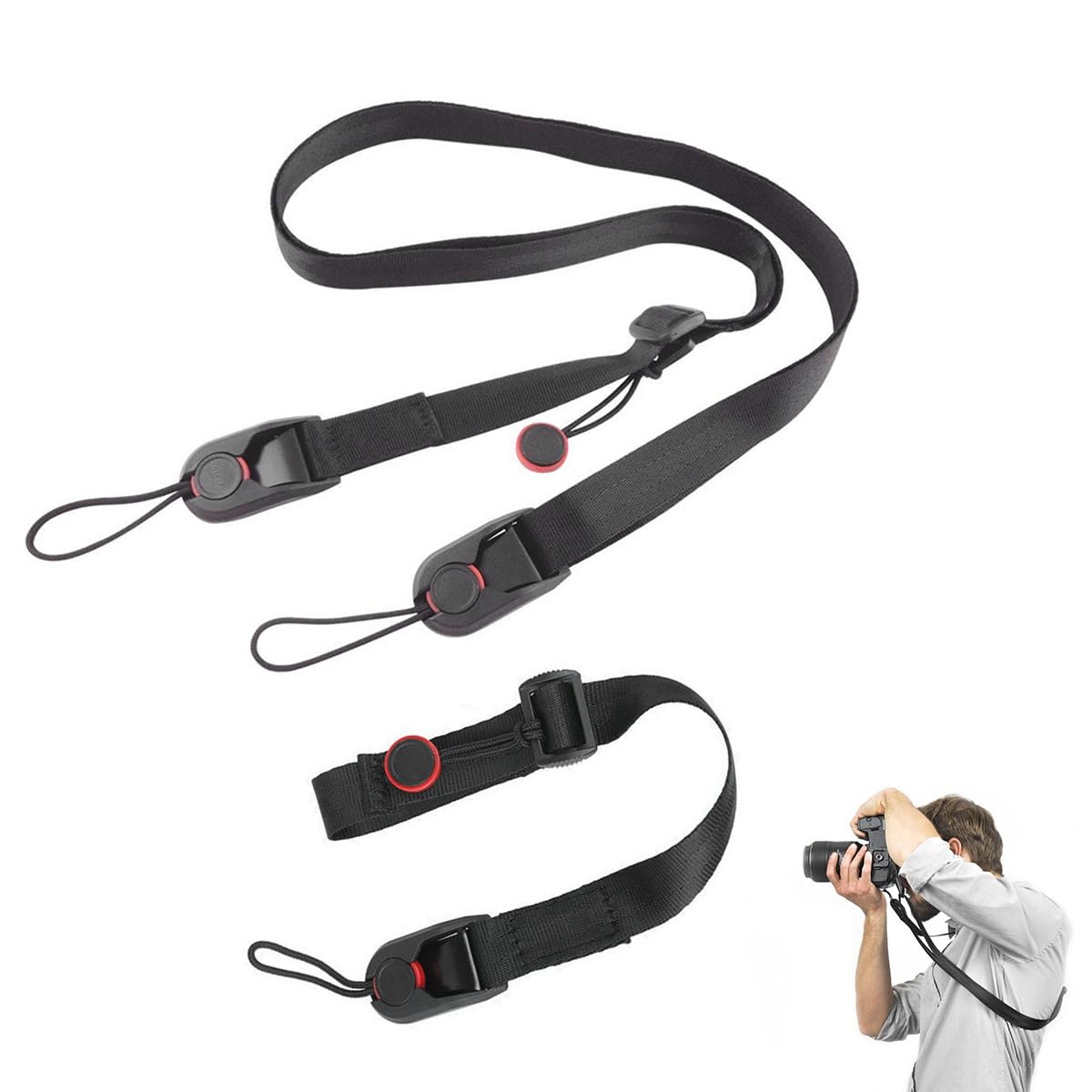 ZORBES Camera Lanyard & Wrist Strap Nylon Webbing Adjustable Quick Release Camera Hand Strap Universal Camera Lanyard Hand Straps Grip Lanyard Sony Nikon Fujifilm and other DSLR Camera ZORBES Camera Lanyard & Wrist Strap Nylon Webbing Adjustable Quick Release Camera Hand Strap Universal Camera Lanyard Hand Straps Grip Lanyard Sony Nikon Fujifilm and other DSLR Camera